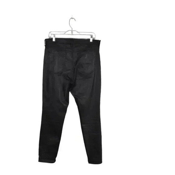 Banana Republic Factory  Mid Rise Coated Skinny Jeans Black Size 31 - Picture 6 of 11